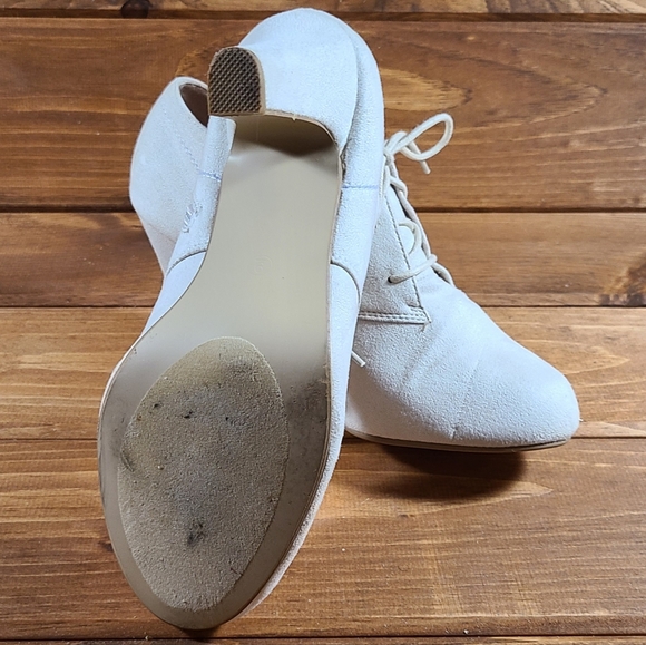 Faux Suade Lace Up Heel - Picture 3 of 3